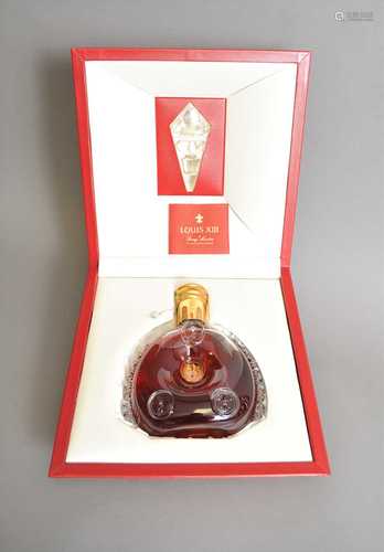 A cased presentation Louis XIII bottle of Remy Martin cognac, in Baccarat crystal decanter