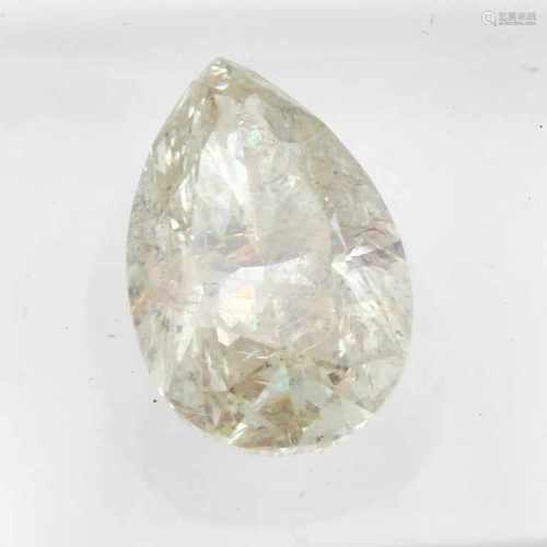 Tropfenförmig facettierter Diamant, 1,42 ct.