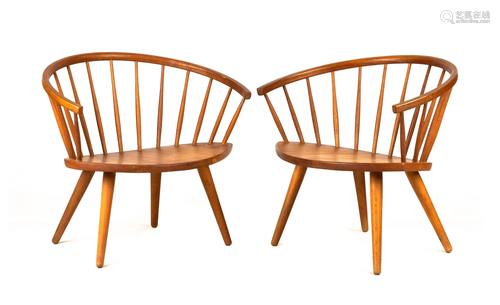 Pair of Yngve Ekström Arka Chairs