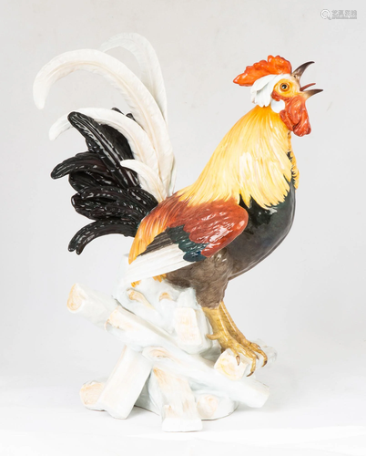 Large Meissen Porcelain Rooster