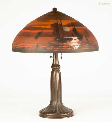 Handel Reverse Painted Sunset Table Lamp