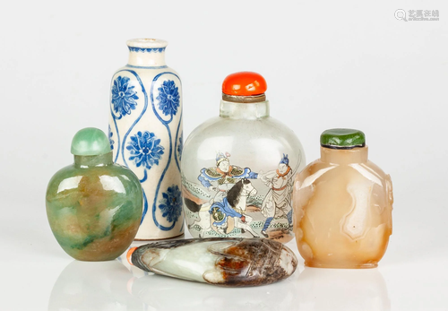 Five Chinese Snuff Bottles