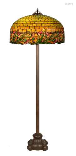 Handel Floral Leaded Floor Lamp