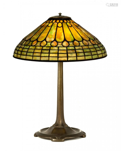 Tiffany Studios, NY Jeweled Feather Table Lamp