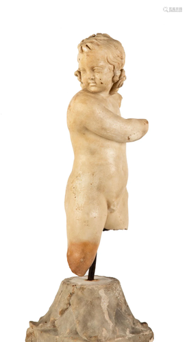 Marble Sculpture of Young Boy