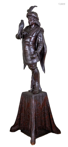 Carved Black Forest Falconer