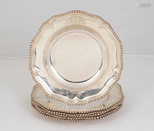 R. Garrard Sterling Silver Soup Plates