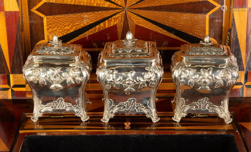 English Sterling Tea Caddies