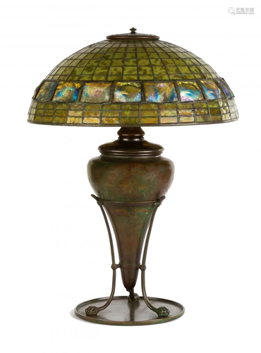 Tiffany Studios, NY Turtleback Lamp