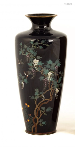 Signed Japanese Cloisonné Vase