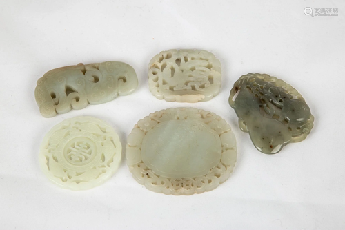 Chinese Carved Jade Pendants