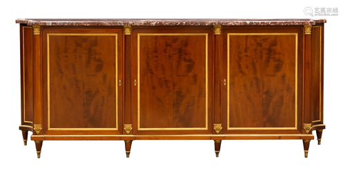 French Mahogany and Bronze Sideboard