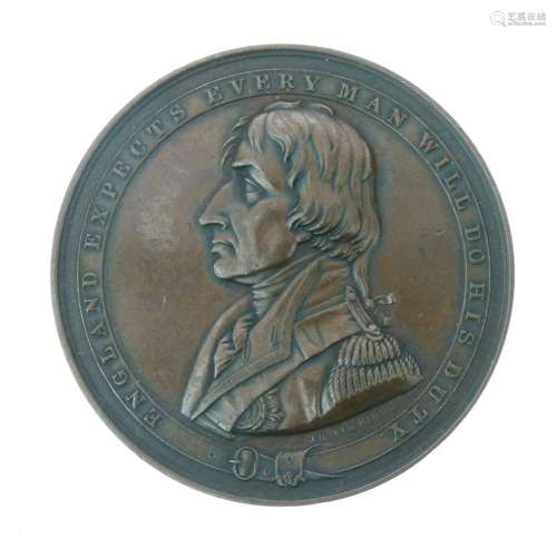 Bronze medallion of the Shipwrecked and Mariners Royal Benevolent Society 1839, with figure of