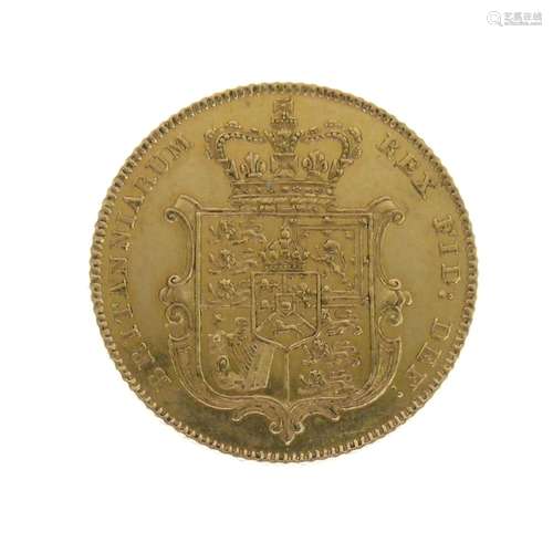 Gold Coin - George IV half sovereign, 1826 Condition: Coin shows some signs of handling and is a