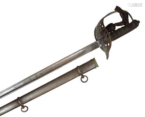 British pattern 1897 Infantry officer's sword, straight fullered blade, 32.5