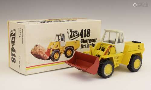 West German NZG Modelle 1:35 scale JCB 418 die-cast model No.142, within the original box Condition: