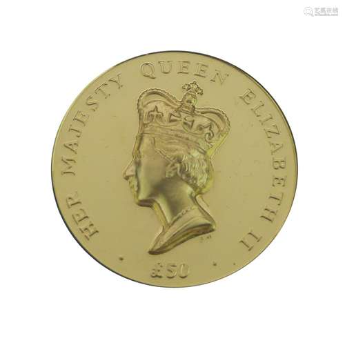 Gold Coin - Queen Elizabeth II Diamond Jubilee 2012 gold £50 Coin, limited edition 506/1952, 31.1g