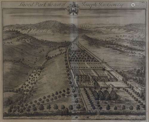 Johannes Kip - 18th Century engraving - Sneed Park The Seat of Joseph Jackson Esq. 35cm x 43cm,