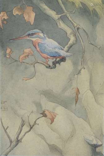 Richard Barrett Talbot Kelly (1896-1971) - Watercolour - 'Kingfisher', monogrammed lower left, 27.