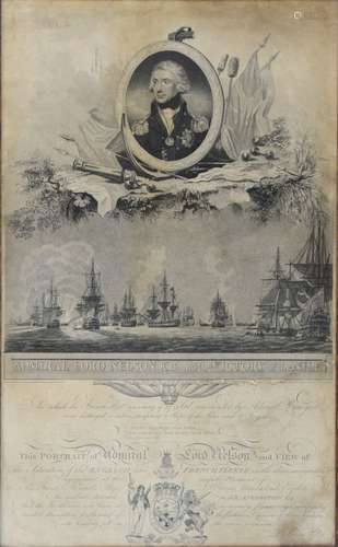 Admiral Lord Horatio Nelson Interest - George Riley (pub.) - Stipple engraving with etching by Percy