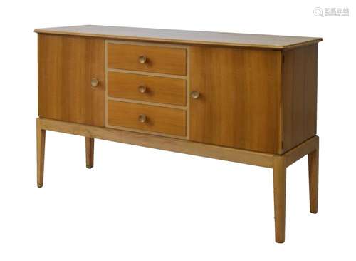 Modern Design - Gordon Russell walnut sideboard fitted two doors and three drawers with Gordon