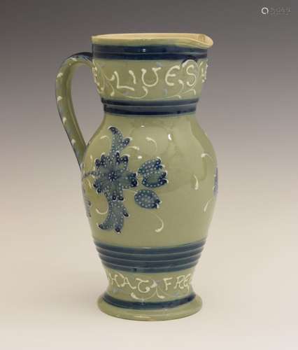 James MacIntyre pottery jug circa 1900, probably designed by William Moorcroft, of baluster form