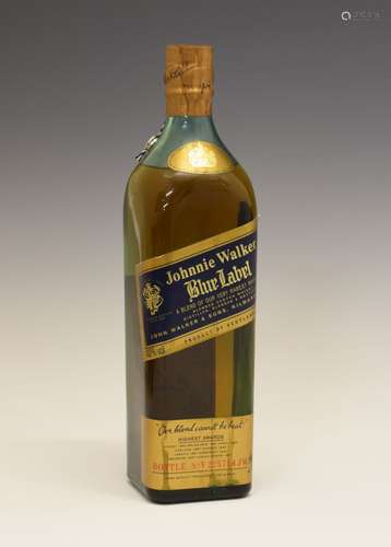 Johnnie Walker Blue Label Blended Scotch Whisky, one bottle Condition: Seal is good, level is