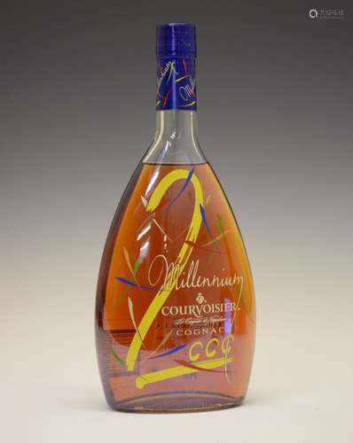 Bottle Courvoisier Millennium 2000 Cognac (1) Condition: Levels appear good and seal is intact.