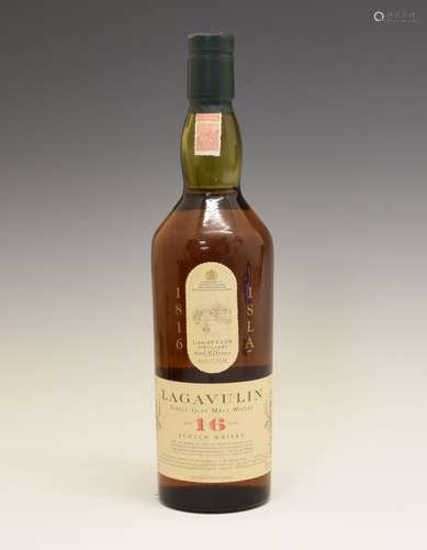 Lagavulin 16 Years Aged Single Islay Malt Whisky, one bottle Condition: Seal is good, level is good,