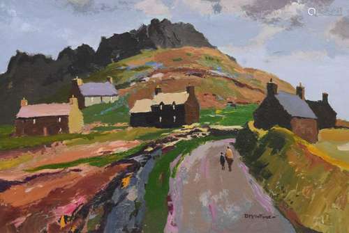 Donald McIntyre RCA (1923-2009) - Oil on board - 'Y Rhiw', signed lower right, the reverse with