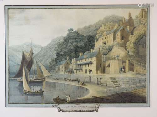 19th Century English School - Watercolour - 'View of Clovelly on the coast of North Devon',