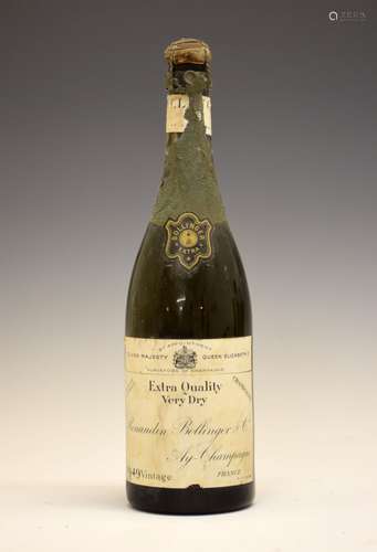 Bottle of Renaudin, Bollinger & Co Extra Quality Very Dry vintage Champagne 1949 (1) Condition: Foil