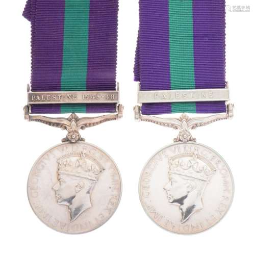 George VI British General Service Medal awarded to 2391772 Lance Corporal WP Saunders of the Royal