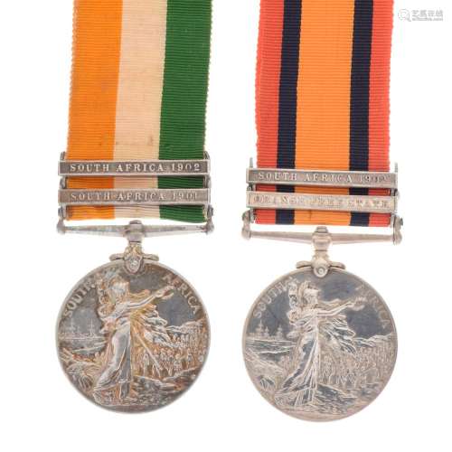 Victorian Queens South Africa Medal 1899-1902 awarded to 3326 Private W Bond of the Kings Royal