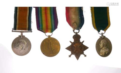 British World War I Medal Group awarded to 106(730020) Bombardier E Wakeham of the Royal Field