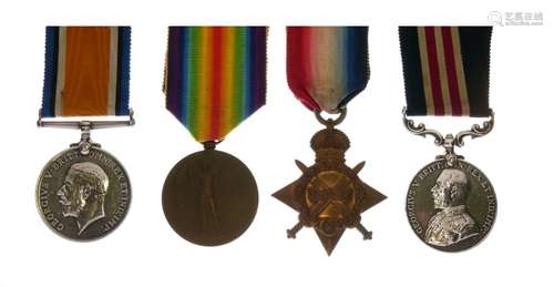 British World War I Medal group awarded to 739 Battery Sergeant Major jr WH Rogers of the Royal