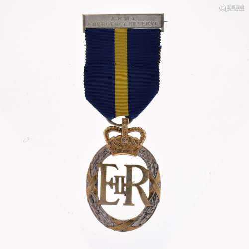 Elizabeth II The Army Emergency Reserve decoration 1964, with ribbon Condition: Signs of light