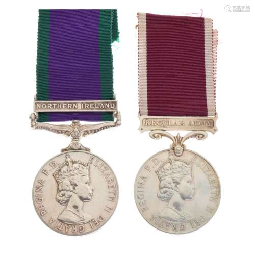 Elizabeth II Northern Ireland Campaign Service Medal 1962 awarded to 24213042 Signal RS Carroll of