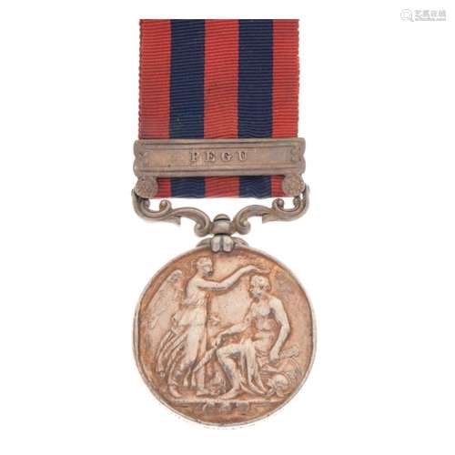 Victorian British India General Service Medal 1854-95 awarded to Geo Watson Bitterne with Pegu