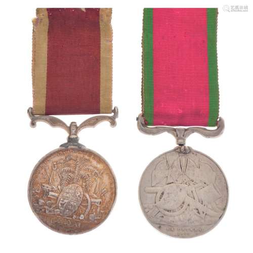 Victorian Second Opium War 1857-60 Medal, together with Turkey Crimea Medal, both with ribbon