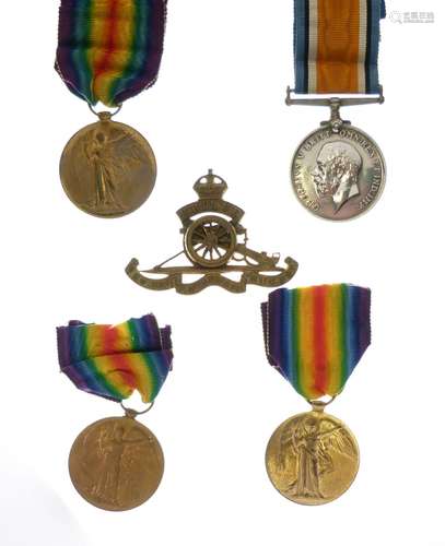 British First World War medal pair awarded to 29218 Private JT Warman, of the Hampshire Regiment