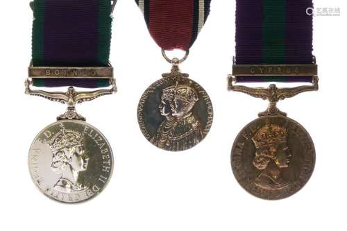 Elizabeth II British General Service Medal awarded to 23262650 Gunner E Whitehand of the Royal