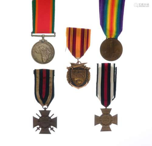 Mixed Medal Group comprising: South Africa Service Medal 1939-45 awarded to C285638 P Sinclair,