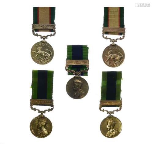 Five British India General Service Medals comprising: North West Frontier 1930-31 awarded to