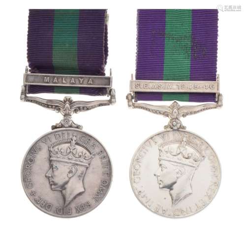 George VI British General Service Medal awarded to 14079478 Corporal G Ovington of the Royal Signals