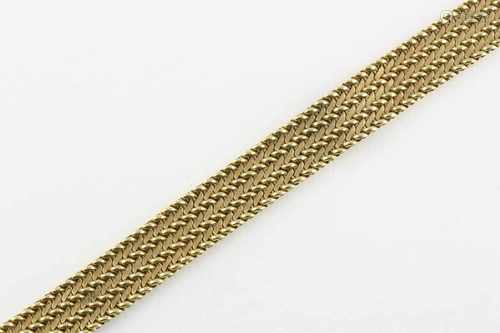 ARMBAND, 750/ooo Gelbgold, Flechtbanddekor, L 18, 42,0g