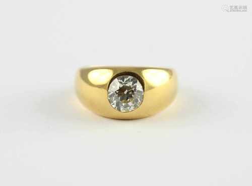 SOLITÄRRING, 585/ooo Gelbgold, besetzt mit einem Brillantsolitär von ca. 1,0 ct., si - L/M, RG 50,