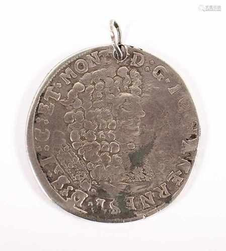 ZWEIDRITTEL-TALER, Herzog Johann Ernst II. von Sachsen-Weimar (1662-1683), Silber, Dm 4, 14,9g,