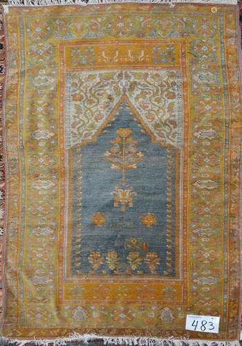 Tapis Sivas de prière en laine fait main décoré d'…