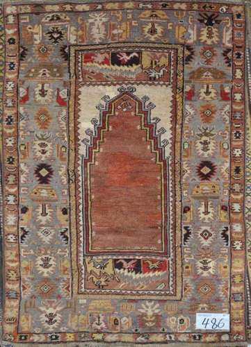 Carpette Melas de prière en laine faite main décor…